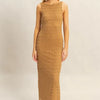 Sleeveless Crochet Open Back Maxi Dress